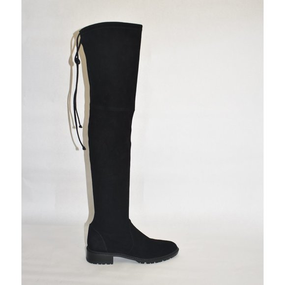 Stuart Weitzman City Over The Knee Boot Black Suede Size 7.5 B S4957 - Picture 2 of 10
